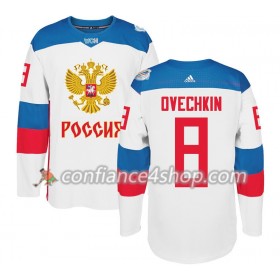 Adidas Maillot de Hockey Russie Alexander Ovechkin 8 Coupe du monde de hockey sur glace 2016 Blanc Premier - Homme